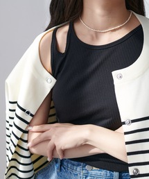 リブスリットアメスリタンクトップ