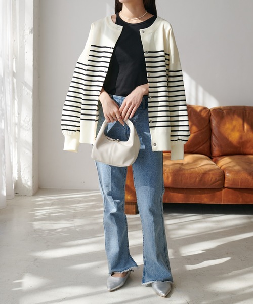 DISCOAT（ディスコート）の「リブスリットアメスリタンクトップ（タンクトップ・レディース・ブラック/モカ/アイボリー/サックスブルー・MEDIUM/LARGE）」の11枚目の写真