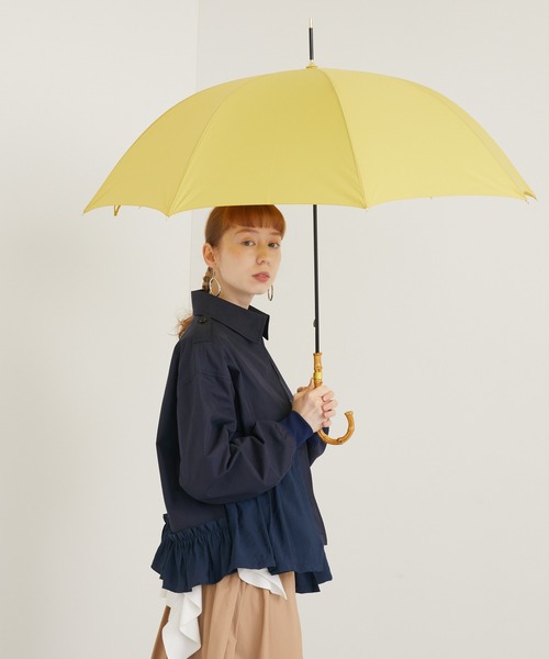 Paradise Picnic(パラダイスピクニック)の「タッセル付きバンブーハンドル長雨傘(長傘・レディース・ベージュ/イエロー/ネイビー/パープル/レッド・FREE)」の21枚目の写真