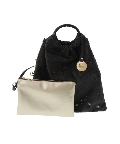 BEVINI(べヴィニ)の「<BEVINI (ベヴィニ)>2WAYメッシュバッグ(ハンドバッグ・レディース・ベージュ/ブラウン・FREE)」の2枚目の写真