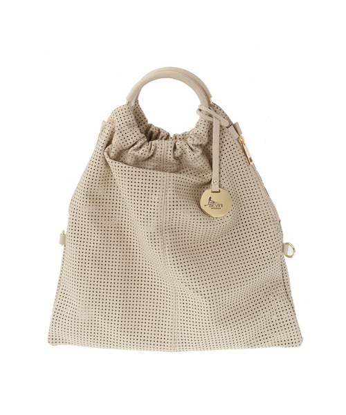 BEVINI(べヴィニ)の「<BEVINI (ベヴィニ)>2WAYメッシュバッグ(ハンドバッグ・レディース・ベージュ/ブラウン・FREE)」の5枚目の写真