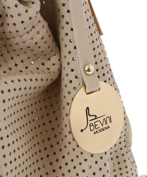 BEVINI(べヴィニ)の「<BEVINI (ベヴィニ)>2WAYメッシュバッグ(ハンドバッグ・レディース・ベージュ/ブラウン・FREE)」の7枚目の写真