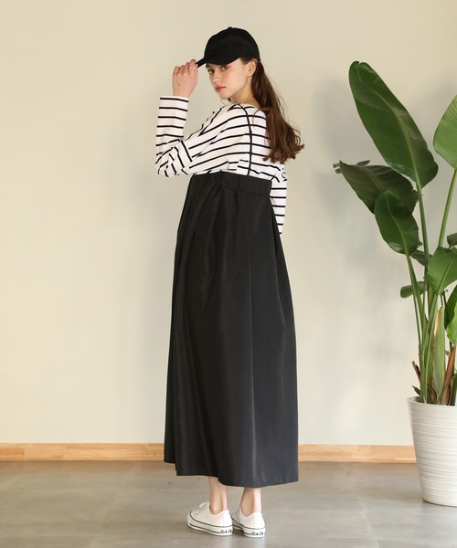 aity(アイティ)の「ソフトタフタタックキャミワンピース(ワンピース・レディース・アイボリー/ブラック・M)」の21枚目の写真