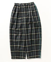 MADRAS CHECK 2TUCK WIDE TROUSERS