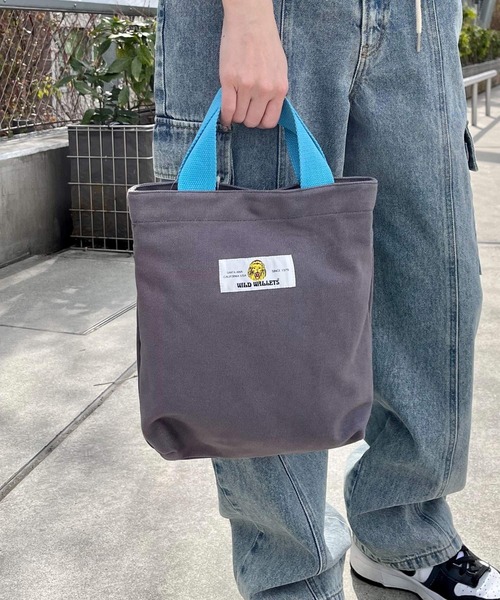 PBLIM（ページボーイリム）の「PAGEBOYLIM/WWキャンパスミニトート（ショルダーバッグ・レディース・ブラック/チャコールグレー/カーキ/アイボリー・FREE）」の4枚目の写真