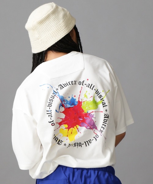 AVIREX（アヴィレックス）の「《直営店限定》AVIREX × A4A CIRCLE LOGO T-SHIRT / サークルロゴ Tシャツ / AVIREX / アヴィレックス（Tシャツ/カットソー・メンズ・ホワイト/ブラック・M/L）」の2枚目の写真