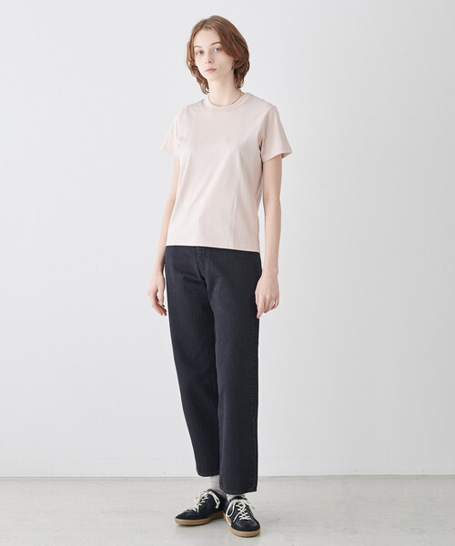 handvaerk(ハンドバーク)の「handvaerk | 60/2 マイクロTシャツ SOLID WOMEN(Tシャツ/カットソー・レディース・ベージュ/ピンク/ホワイト/ブラック/ライトグレー・M/S)」の7枚目の写真