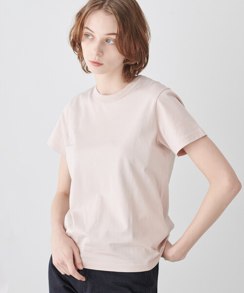handvaerk(ハンドバーク)の「handvaerk | 60/2 マイクロTシャツ SOLID WOMEN(Tシャツ/カットソー・レディース・ベージュ/ピンク/ホワイト/ブラック/ライトグレー・M/S)」の5枚目の写真