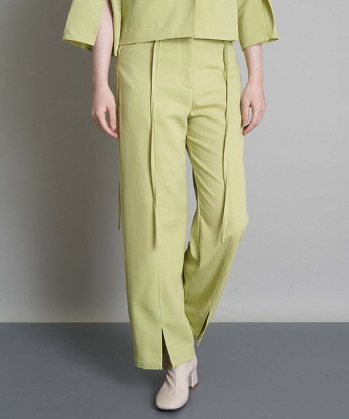 A de a.v.v(アードアー・ヴェ・ヴェ)の「(SETUP対応)紐レースアップストレートパンツ(その他パンツ・レディース・ブラック/ベージュ/ミント・38/36)」の12枚目の写真