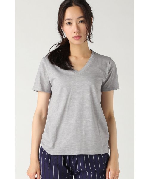 JOURNAL STANDARD（ジャーナルスタンダード）の「マーブルヴィンテージ天竺 Vネックプルオーバー#（Tシャツ/カットソー・レディース・グレー/ホワイト/ネイビー/イエロー・FREE）」の9枚目の写真