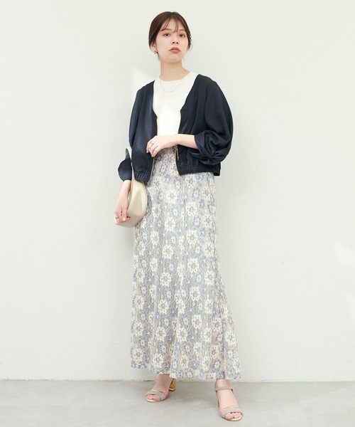 natural couture(ナチュラルクチュール)の「ねじり袖お上品ライトブルゾン(ブルゾン・レディース・ライトベージュ/グレイッシュベージュ/ネイビー・FREE)」の16枚目の写真