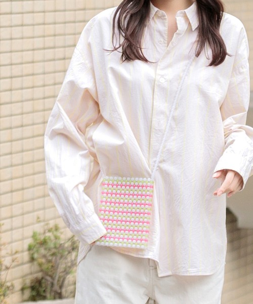 ACCOMMODE（アコモデ）の「アソートビーズミニショルダーバッグ（ショルダーバッグ・レディース・ホワイト/ライトブルー・FREE）」の11枚目の写真