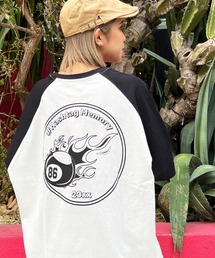 【MEMORY】 ラグラン ファイヤー ビリヤード Tシャツ / Raglan billiards T-shirt