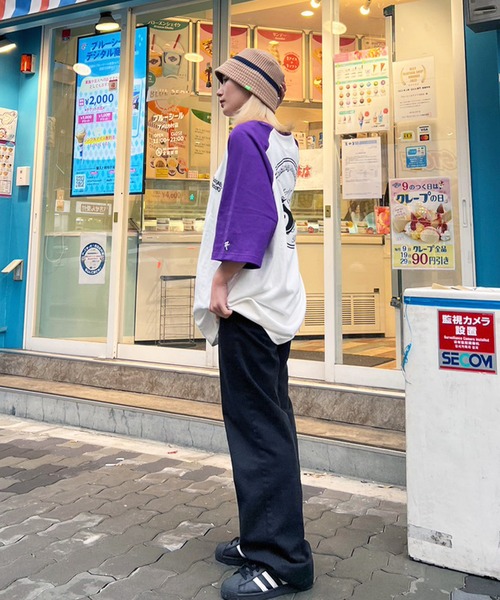 #MEMORY（メモリー）の「【MEMORY】 ラグラン ファイヤー ビリヤード Tシャツ / Raglan billiards T-shirt（Tシャツ/カットソー・メンズ・スミクロ/パープル/ブラック・FREE）」の16枚目の写真