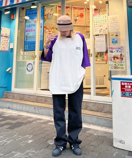 #MEMORY（メモリー）の「【MEMORY】 ラグラン ファイヤー ビリヤード Tシャツ / Raglan billiards T-shirt（Tシャツ/カットソー・メンズ・スミクロ/パープル/ブラック・FREE）」の15枚目の写真