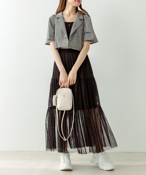 OLIVE des OLIVE スカート セール】バックレースアッププリーツミニスカート（スカート