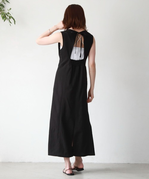 archives(アルシーヴ)の「バックシャンスリーブワンピース(ワンピース・レディース・ブラック/モカ/アイボリー/オレンジ/グリーン・MEDIUM)」の3枚目の写真