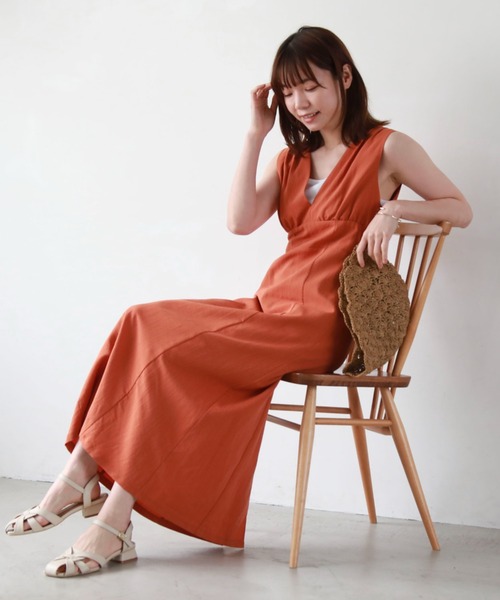 archives(アルシーヴ)の「バックシャンスリーブワンピース(ワンピース・レディース・ブラック/モカ/アイボリー/オレンジ/グリーン・MEDIUM)」の10枚目の写真