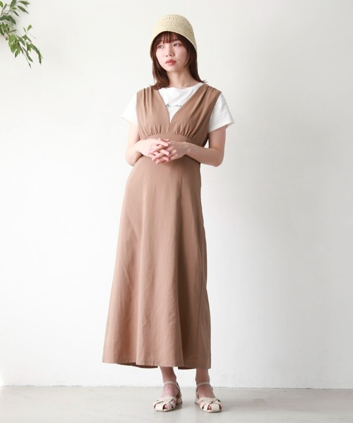 archives(アルシーヴ)の「バックシャンスリーブワンピース(ワンピース・レディース・ブラック/モカ/アイボリー/オレンジ/グリーン・MEDIUM)」の16枚目の写真