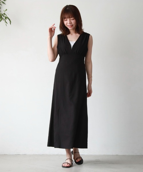 archives(アルシーヴ)の「バックシャンスリーブワンピース(ワンピース・レディース・ブラック/モカ/アイボリー/オレンジ/グリーン・MEDIUM)」の8枚目の写真