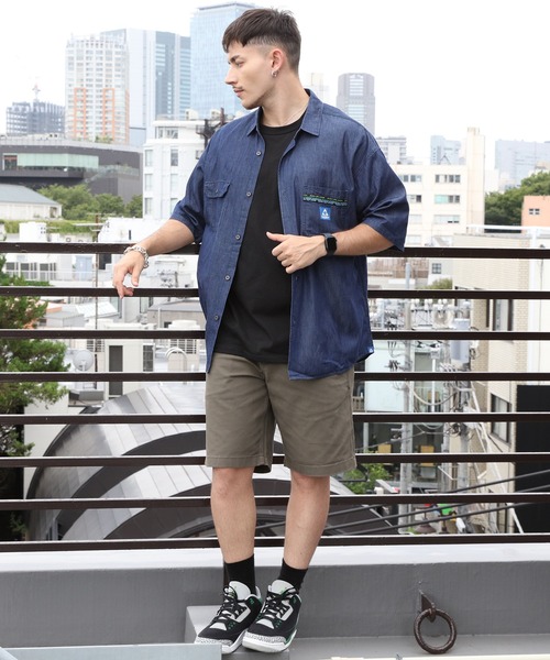 GERRY（ジェリー）の「GERRY エスニックテープ半袖シャツ（シャツ/ブラウス・メンズ・ネイビー/ブルー・X-LARGE/LARGE/MEDIUM）」の21枚目の写真