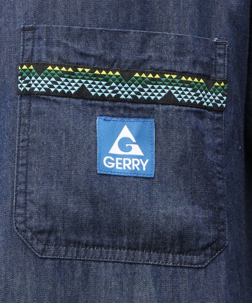 GERRY（ジェリー）の「GERRY エスニックテープ半袖シャツ（シャツ/ブラウス・メンズ・ネイビー/ブルー・X-LARGE/LARGE/MEDIUM）」の4枚目の写真