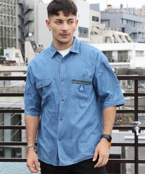 GERRY（ジェリー）の「GERRY エスニックテープ半袖シャツ（シャツ/ブラウス・メンズ・ネイビー/ブルー・X-LARGE/LARGE/MEDIUM）」の16枚目の写真
