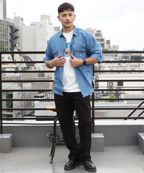 GERRY（ジェリー）の「GERRY エスニックテープ半袖シャツ（シャツ/ブラウス・メンズ・ネイビー/ブルー・X-LARGE/LARGE/MEDIUM）」の13枚目の写真