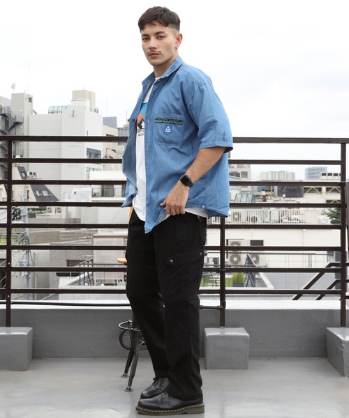 GERRY（ジェリー）の「GERRY エスニックテープ半袖シャツ（シャツ/ブラウス・メンズ・ネイビー/ブルー・X-LARGE/LARGE/MEDIUM）」の10枚目の写真