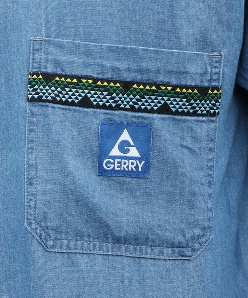 GERRY（ジェリー）の「GERRY エスニックテープ半袖シャツ（シャツ/ブラウス・メンズ・ネイビー/ブルー・X-LARGE/LARGE/MEDIUM）」の3枚目の写真