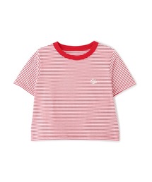 FREE'S MART | ◆ワンポイント刺繍ボーダーチビTシャツ(Tシャツ/カットソー)