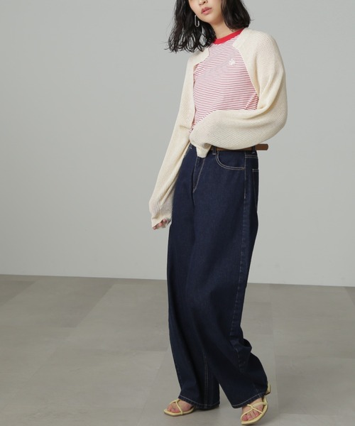 FREE'S MART（フリーズマート）の「◆ワンポイント刺繍ボーダーチビTシャツ（Tシャツ/カットソー・レディース・ブラック系その他/レッド系その他・FREE）」の18枚目の写真