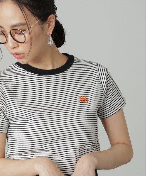 FREE'S MART（フリーズマート）の「◆ワンポイント刺繍ボーダーチビTシャツ（Tシャツ/カットソー・レディース・ブラック系その他/レッド系その他・FREE）」の16枚目の写真