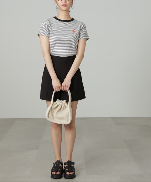 FREE'S MART（フリーズマート）の「◆ワンポイント刺繍ボーダーチビTシャツ（Tシャツ/カットソー・レディース・ブラック系その他/レッド系その他・FREE）」の8枚目の写真