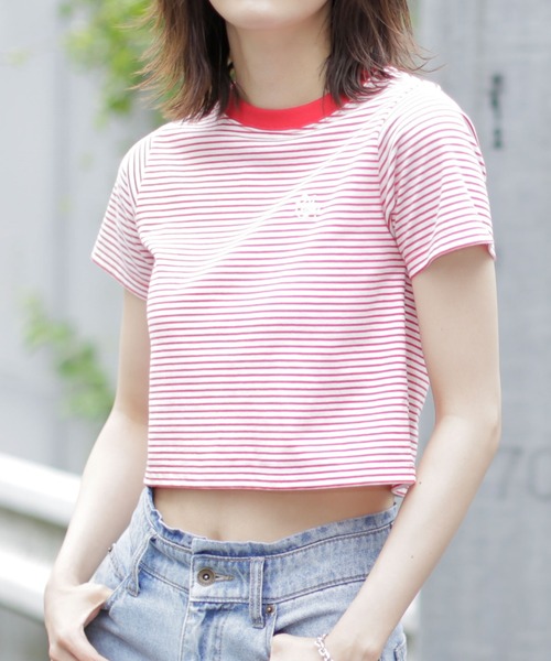 FREE'S MART（フリーズマート）の「◆ワンポイント刺繍ボーダーチビTシャツ（Tシャツ/カットソー・レディース・ブラック系その他/レッド系その他・FREE）」の22枚目の写真