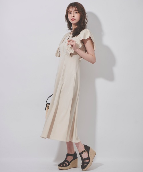 GO TO HOLLYWOOD 新品タグ付　フリル付きワンピ 01 31 Sons de mode ワンピース 2025春夏新作 シアーチェックシャツ