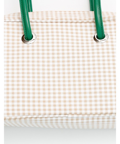 Little sunny bite（リトルサニーバイト）の「Girly checker bag（ハンドバッグ・レディース・ブラック/ベージュ/ブルー・FREE）」の20枚目の写真