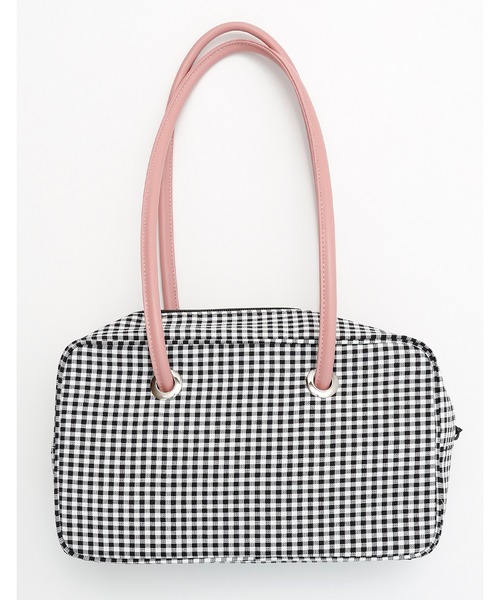 Little sunny bite（リトルサニーバイト）の「Girly checker bag（ハンドバッグ・レディース・ブラック/ベージュ/ブルー・FREE）」の21枚目の写真