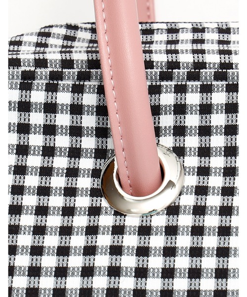 Little sunny bite（リトルサニーバイト）の「Girly checker bag（ハンドバッグ・レディース・ブラック/ベージュ/ブルー・FREE）」の9枚目の写真
