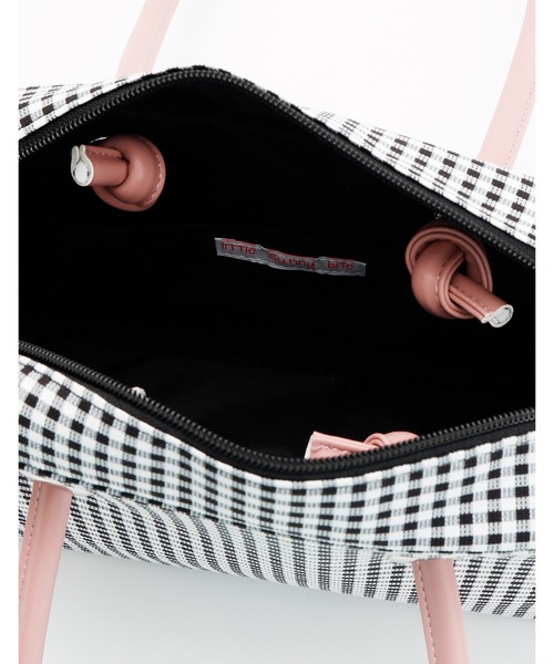 Little sunny bite（リトルサニーバイト）の「Girly checker bag（ハンドバッグ・レディース・ブラック/ベージュ/ブルー・FREE）」の22枚目の写真