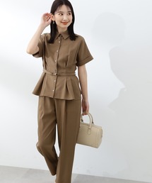【NATURAL BEAUTY BASIC】ベージュセットアップ ナチュラルビューティーベーシック NATURAL BEAUTY BASIC クラッシー