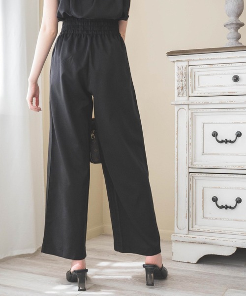 WEGO（ウィゴー）の「WEGO/【WEB限定】ギャザートップスセットワイドパンツ（サロペット/オーバーオール・レディース・ライトグレー/ブラック・FREE）」の12枚目の写真