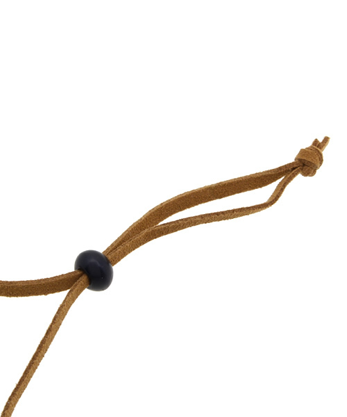 チャイハネ（チャイハネ）の「【チャイハネ】瑠璃色 蛍玉（ほたるだま）レザーネックレス（ネックレス・レディース・その他・FREE）」の4枚目の写真