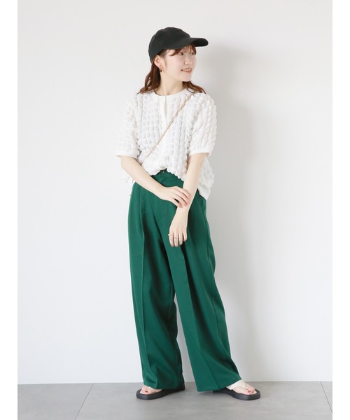 ehka sopo（エヘカソポ）の「前後2WAYもこもこカーディガン（カーディガン/ボレロ・レディース・サックスブルー/オフホワイト/マスタード・F）」の12枚目の写真