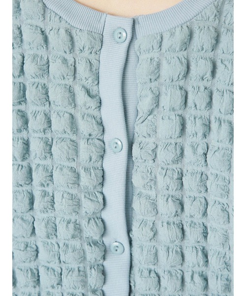 ehka sopo（エヘカソポ）の「前後2WAYもこもこカーディガン（カーディガン/ボレロ・レディース・サックスブルー/オフホワイト/マスタード・F）」の21枚目の写真