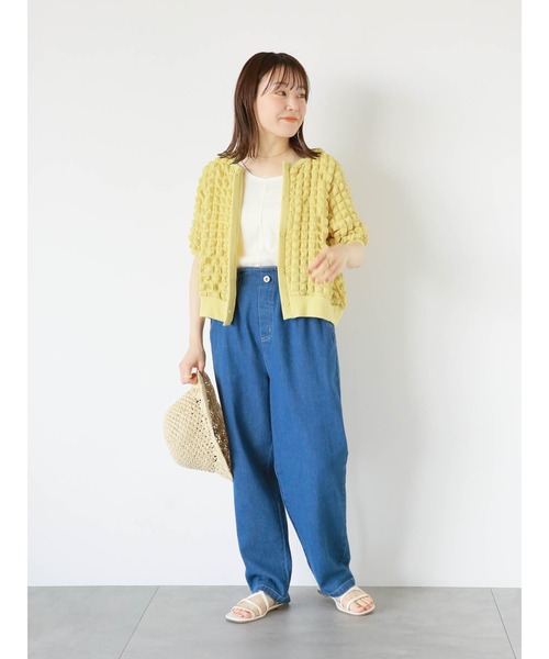 ehka sopo（エヘカソポ）の「前後2WAYもこもこカーディガン（カーディガン/ボレロ・レディース・サックスブルー/オフホワイト/マスタード・F）」の22枚目の写真