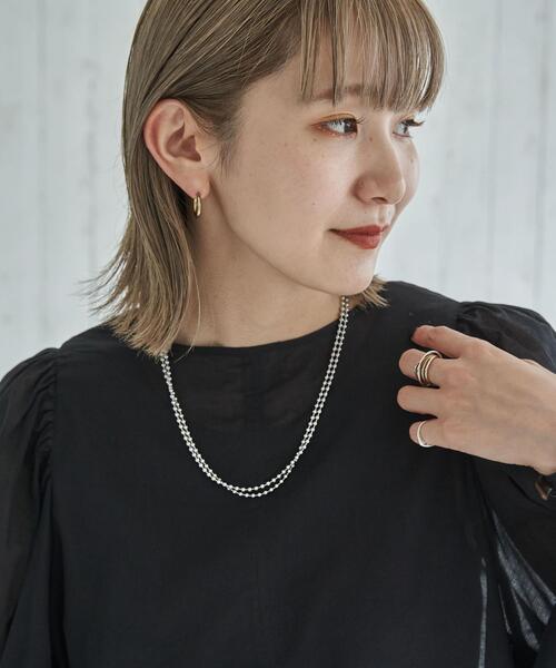 coen(コーエン)の「3.2ボールチェーンマンテルロングネックレス(ネックレス・レディース・シルバー・FREE)」の2枚目の写真