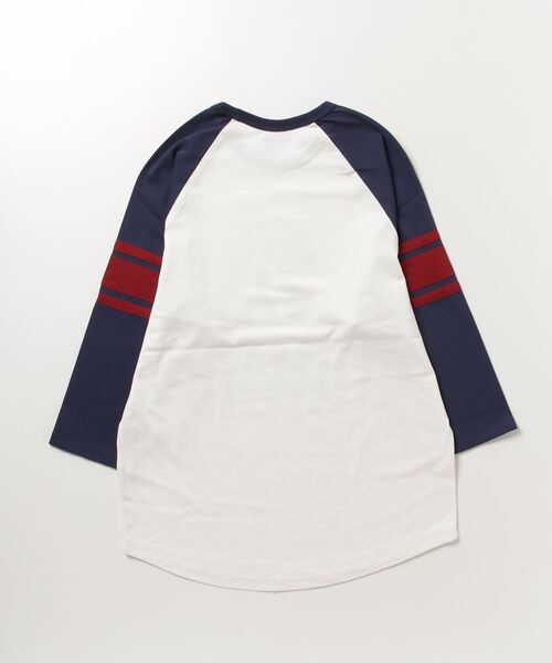 Harley-Davidson(ハーレーダビッドソン)の「ナンバーワン3/4ラグランTシャツ(Tシャツ/カットソー・メンズ・ホワイト×ブルー・SMALL/MEDIUM/LARGE/X-LARGE)」の2枚目の写真