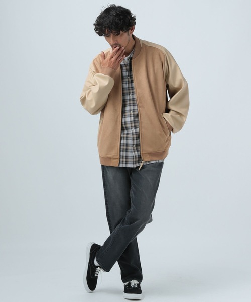 BAYFLOW(ベイフロー)の「クラフトスエード ブルゾン(ブルゾン・メンズ・オレンジ/グリーン/ベージュ/ブラック・SMALL/MEDIUM/LARGE)」の7枚目の写真