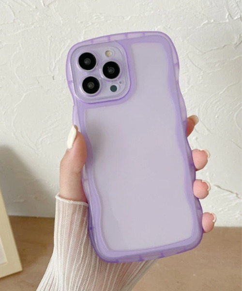 セール】【urge select】ウェーブデザイン クリア iPhoneケース